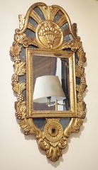 Καθρέπτης Αντίκα Γαλλικός χειροποίητος 19ου αιώνα επιχρυσομένο ξύλο 