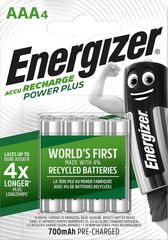 ENERGIZER BATTERY Accu Recharge Power Plus 700 mAh AAA HR3/4 Rechargeable, 4 pieces