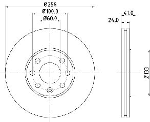 Δισκόπλακα HELLA PAGID 8DD355106051 για Opel Astra G 1400cc 16Valves 90ps 1998 2005