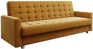 162456929 Καναπές-Κρεβάτι Hugo-Moustardi Μέταλλο,Μοριοσανίδα , 1 Τεμάχιο