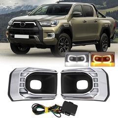 Toyota Hilux (Invincible) 2020+ Εμπρόσθια Προβολάκια Ομίχλης DRL 