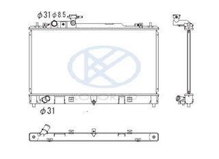 ΨΥΓΕΙΟ ΝΕΡΟΥ ΚΑΙΝΟΥΡΙΟ ΙΑΠΩΝΙΚΟ MAZDA 6 (GH) 2007-2013 (738X375X16) AVA MZ2227 DENSO DRM44036 KOYO PL062694 NISSENS 68507 NRF 58393 LF4J15200B LF4J15200C LFCT15200 LFCT15200A LFCT15200B LFH1-15-200 B 