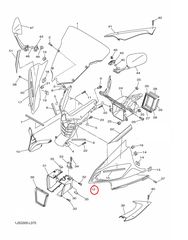 YZF-R6 (13S,2CX)(2008-2016) YAMAHA ΑΡΙΣΤΕΡΟ ΠΑΝΕΛ ΦΑΙΡΙΝΓΚ (ΧΡΩΜΑ ΓΚΡΙ ΜΑΤ){13S-2835G-00-P2}-thumb-1