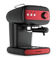 Heinner HEM-1100BKRD Μηχανή Espresso 850W Πίεσης 15bar Κόκκινη