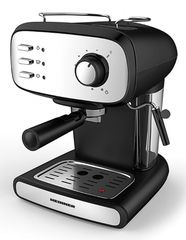 Heinner HEM-1100BKX Μηχανή Espresso 850W Πίεσης 15bar Inox-Μαύρη
