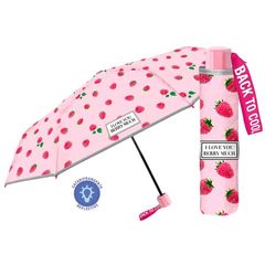 Raspberry manual folding umbrella 50cm