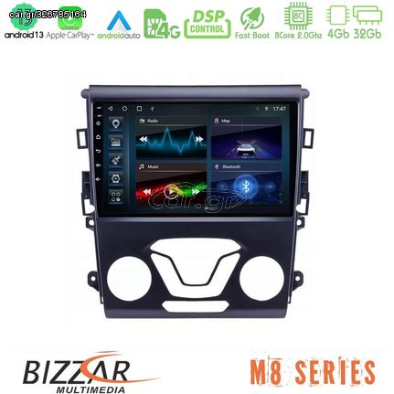 Bizzar M8 Series Ford Mondeo 2014-2017 8core Android13 4+32GB Navigation Multimedia Tablet 9"