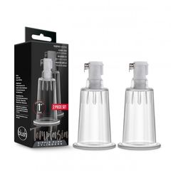 Temptasia | Nipple Pumping Cylinders - Set of 2 - 2,5cm | Clear