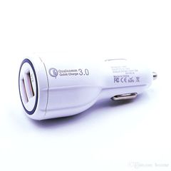 Φορτιστής αυτοκινήτου Φορτιστής USB 2 θύρες 6Α 35W QC 3.0 με τεχνολογία γρήγορης φόρτισης Qualcomm 3.0 λευκό χρώμα ΟΕΜ