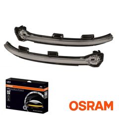 Φλας Καθρέπτη Για Vw Golf 7 VII 2012-2016 / 7.5 FL 2017+ / Touran II 2015+ Osram Dynamic Led Μαύρο 2 Τεμάχια