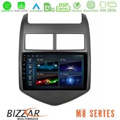 Bizzar M8 Series Chevrolet Aveo 2011-2017 8core Android12 4+32GB Navigation Multimedia Tablet 9″