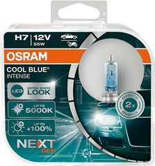 Osram Λάμπες Αυτοκινήτου Cool Blue Intense Next Gen  100% H7 5000K 12V 55W 2τμχ - 64120CBN