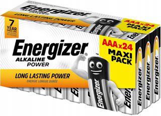 ENERGIZER BATTERIES ALKALINE POWER AAA LR03 MAXI PACK 24 PIECES NEW