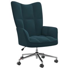 Πολυθρόνα Relax Μπλε Βελούδινη 328171