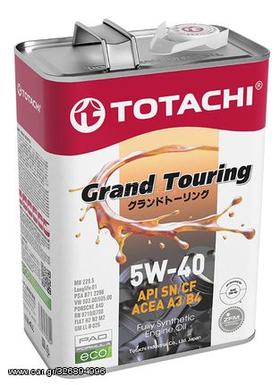 Totachi Grand Touring 5W-40 Συνθετικό Λάδι Αυτοκινήτου GROUP IV- PAO4 Λίτρα