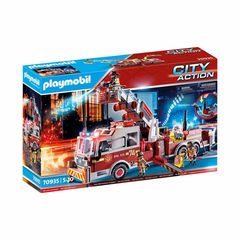 Playset Οχημάτων Playmobil US Tower Ladder City Action 70935 Πυροσβεστικό όχημα (113 pcs)