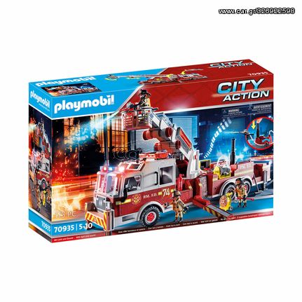 Playset Οχημάτων Playmobil US Tower Ladder City Action 70935 Πυροσβεστικό όχημα (113 pcs)