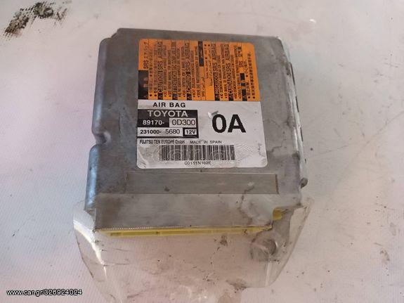  TOYOTA YARIS 2011-2014, 2014-2017 ΕΓΚΕΦΑΛΟΣ ECU AIRBAG 89170-0D300 