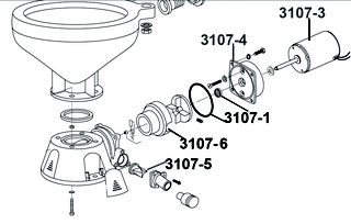 ΜΟΤΕΡ 12V ΓΙΑ ΤΟΥΑΛΕΤΑ ΜΕ ΚΩΔΙΚΟ 3107