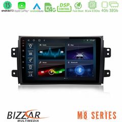 Bizzar M8 Series Suzuki SX4 2006-2014 Fiat Sedici 2006-2014 8core Android13 4+32GB Navigation Multimedia Tablet 9"