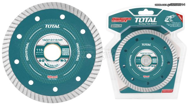 Διαμαντόδισκος UNIVERSAL TOTAL υγράς κοπής 115 Χ 22.2mm Χ 1.2mm  ( TAC2131151HT )