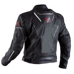 Nordcode Striker Leather Jacket Black/Red-thumb-1