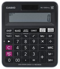 CASIO CALCULATOR OFFICE MJ-120D PLUS BLACK , 12 DIGIT DISPLAY-thumb-1
