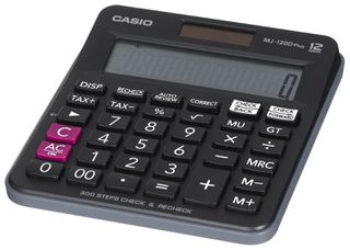 CASIO CALCULATOR OFFICE MJ-120D PLUS BLACK , 12 DIGIT DISPLAY
