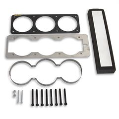 Autometer Gauge Mount, Gauge Cage, Triple, 2 5/8", Black, Mustang 87-93 Fox
