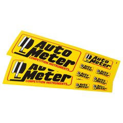 Autometer Decal Sheet, Mini-Assorted, Yellow, 'Competition Instruments'