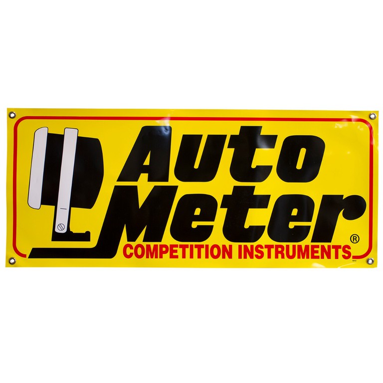 Autometer Banner, Race - Small (3Ft.), Yellow, 'Competition Instruments'