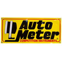 Autometer Banner, Race - Small (3Ft.), Yellow, 'Competition Instruments'