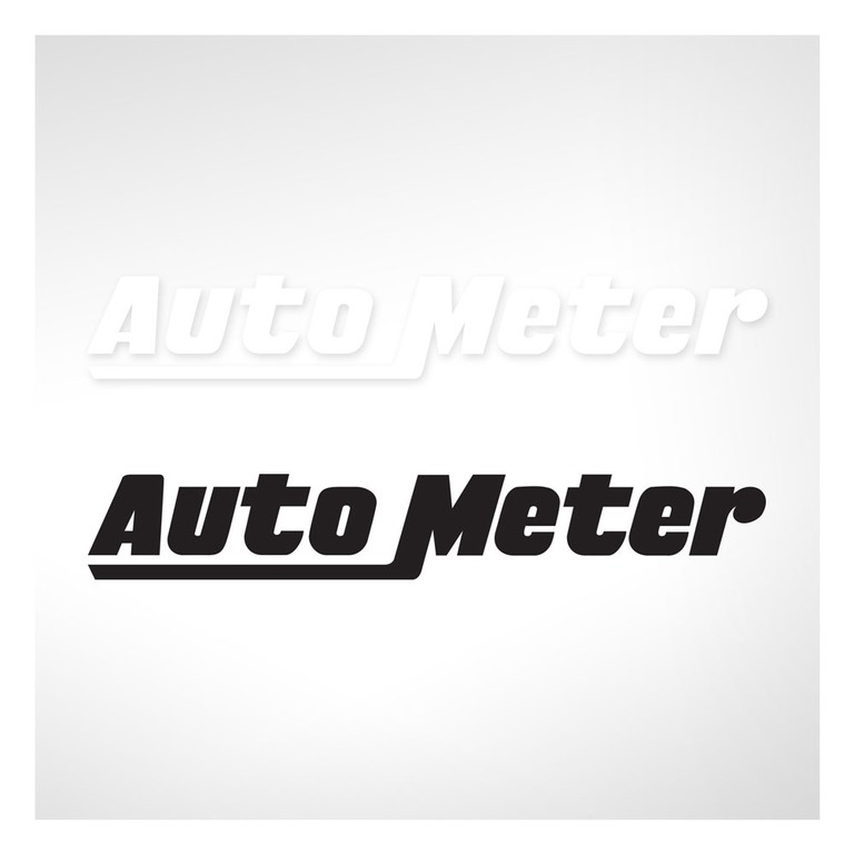 Autometer Decal, Window (8"), White, 'Corporate', Pair