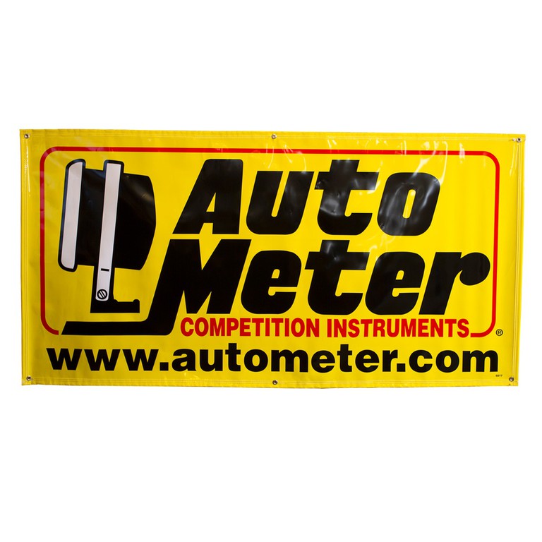 Autometer Banner, Race - Large (6Ft.), Yellow, 'Competition Instruments'