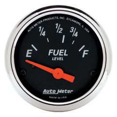 Autometer Gauge, Fuel Level, 2 1/16", 73 To 10Ω, Elec, Designer Black