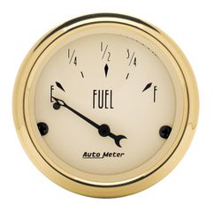 Autometer Gauge, Fuel Level, 2 1/16", 0 To 90Ω, Elec, Golden Oldies
