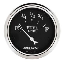 Autometer Gauge, Fuel Level, 2 1/16", 73 To 10Ω, Elec, Old Tyme Black