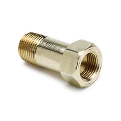 Autometer Fitting, Adapter, 3/8" Npt Male, Extension, Brass, For Mech. Temp. Gauge