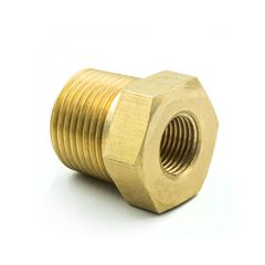 Autometer Fitting, Adapter, 3/8" Npt Male, 1/8" Npt Female, Brass