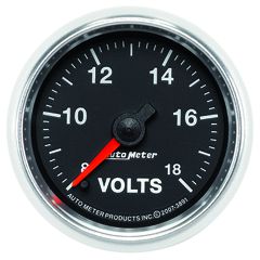 Autometer Gauge, Voltmeter, 2 1/16", 18V, Digital Stepper Motor, Gs