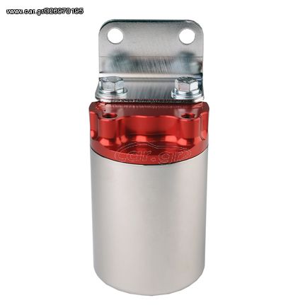 Aeromotive 100 Micron, Red/Polished Canister Fuel Filter