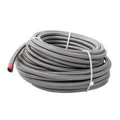 Aeromotive Hose, Fuel, PTFE, Stainless Steel Braided, AN-08 x 4'