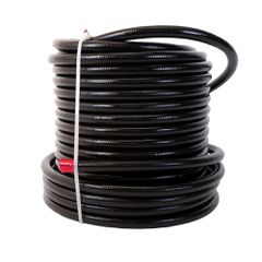 Aeromotive Hose, Fuel, PTFE, Stainless Steel Braided, Black Jacketed, AN-08 x 4'