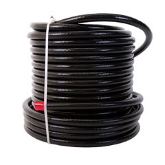 Aeromotive Hose, Fuel, PTFE, Stainless Steel Braided, Black Jacketed, AN-08 x 16'