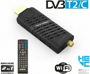 Edision Nano T265+ Ψηφιακός Δέκτης Mpeg-4 Full HD (1080p) με Λειτουργία PVR (Εγγραφή σε USB) Σύνδεση HDMI