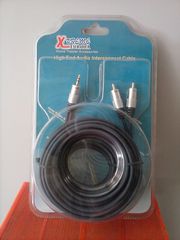 Καλώδιο (cable) 2 x RCA male - 3,5mm male stereo High Quality 10 μέτρα