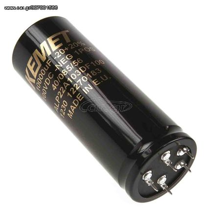 KEMET ALP22A103DF100 10000μF Electrolytic Capacitor 100V Dc, Through Hole - KEMET