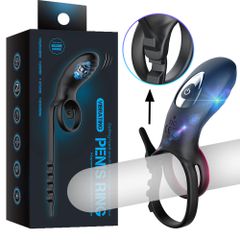 Adjustable Double cockring with remote Control-thumb-5