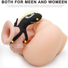 Adjustable Double cockring with remote Control-thumb-1