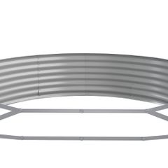 Ζαρντινιέρα Ασημί 450x140x36 εκ. Γαλβανισμένος χάλυβας 319042-thumb-4